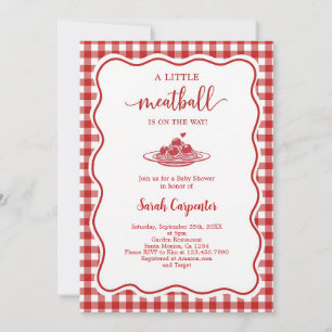 Little Meatball On the Way Italian Baby Shower Invitation