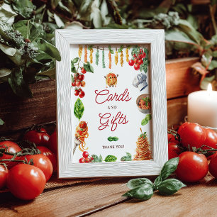 Little Meatball Pasta Baby Shower Cards Gifts Poster