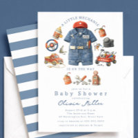 Little Mechanic Baby Shower Invitation Boy