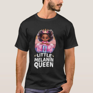 Little Melanin Queen Black History Month African G T-Shirt