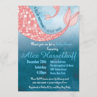 Little Mermaid Baby Shower Invitation