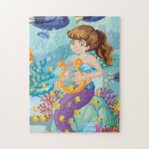 Little mermaid beach theme puzzle