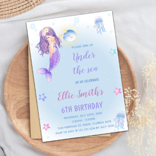 Little Mermaid Birthday Cards