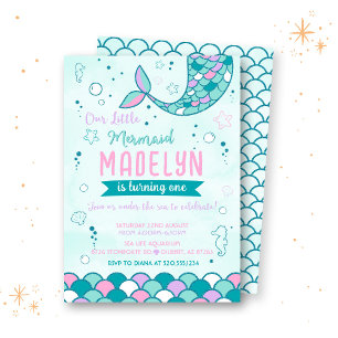 Little Mermaid Birthday Invitation