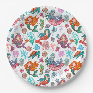 Little Mermaid Birthday Paper Napkin Paper Plate