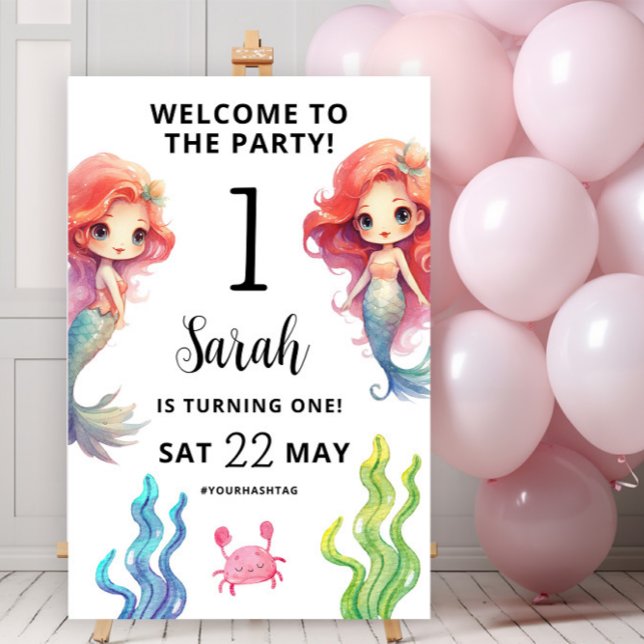 Little Mermaid Birthday Welcome  Poster (Creator Uploaded)