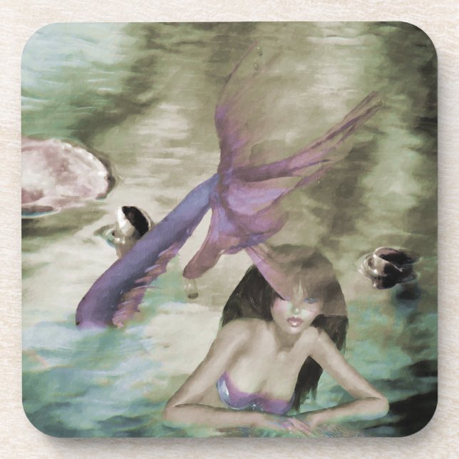Little Mermaid Cork Coaster (Front)