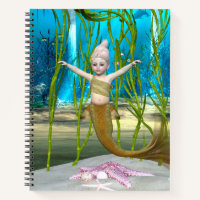 Little Mermaid Cute Fantasy Girl, Blue Ocean