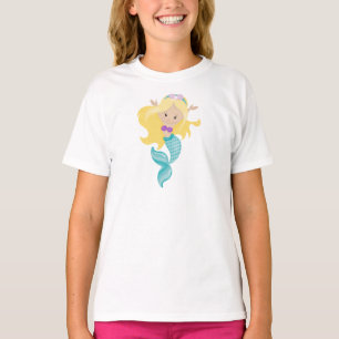 Little Mermaid, Cute Mermaid, Blonde Hair, Shells T-Shirt
