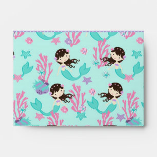 Little Mermaid Envelope A6 Brunette