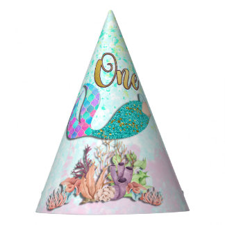 Little Mermaid first Birthday Party Hats