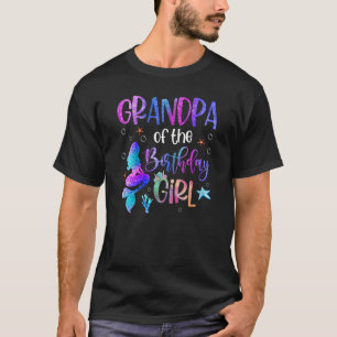 Little Mermaid Grandpa Of The Birthday Girl T-Shirt
