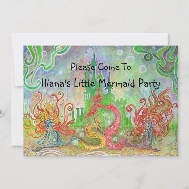 Little Mermaid Invitation (Front)