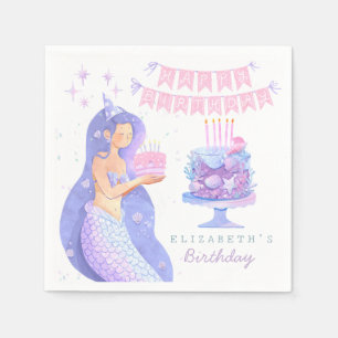 Little Mermaid Magical Under the sea  Birthday  Napkin