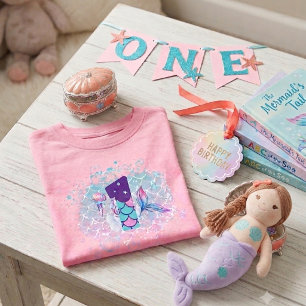 Little Mermaid Number 1, First Child Birthday Baby T-Shirt