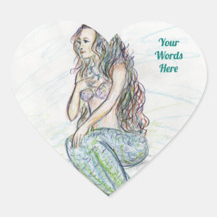 Little Mermaid on Rock Art Custom Decal Stickers