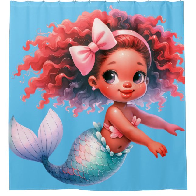 "Little Mermaid Princess" Shower Curtain (Front)