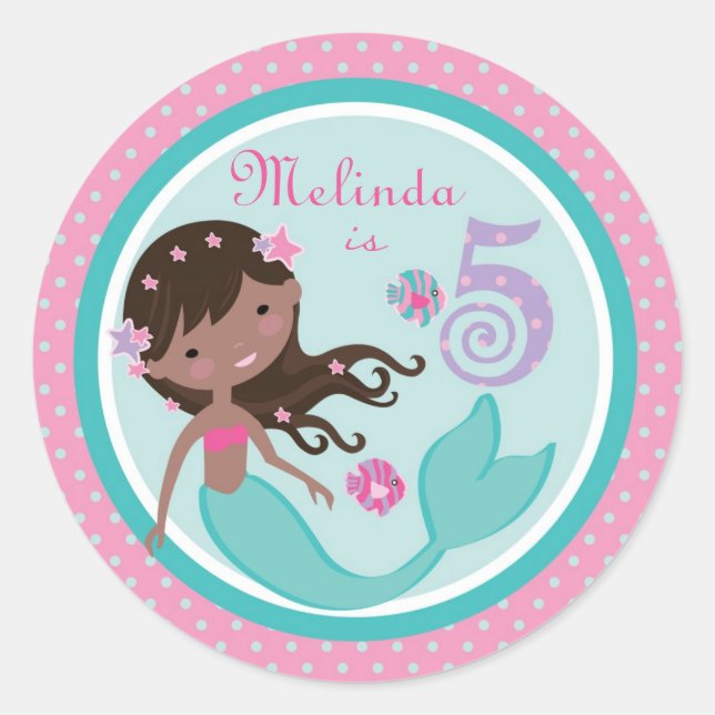 Little Mermaid Sticker AA 5B (Front)