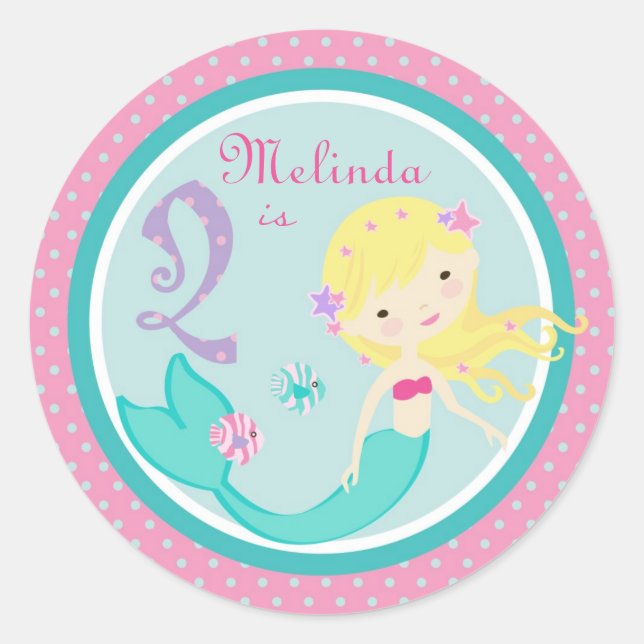 Little Mermaid Sticker Blonde 2 (Front)