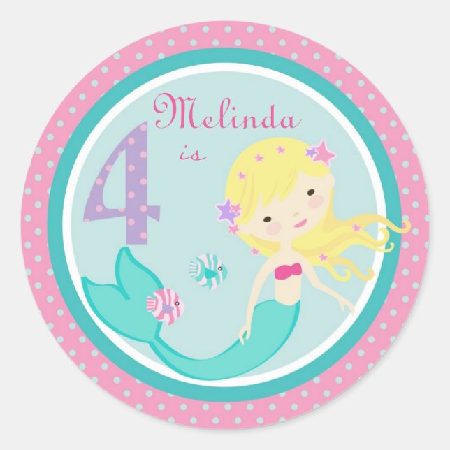 Little Mermaid Sticker Blonde 4 (Front)