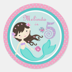 Little Mermaid Sticker Brunette 5B