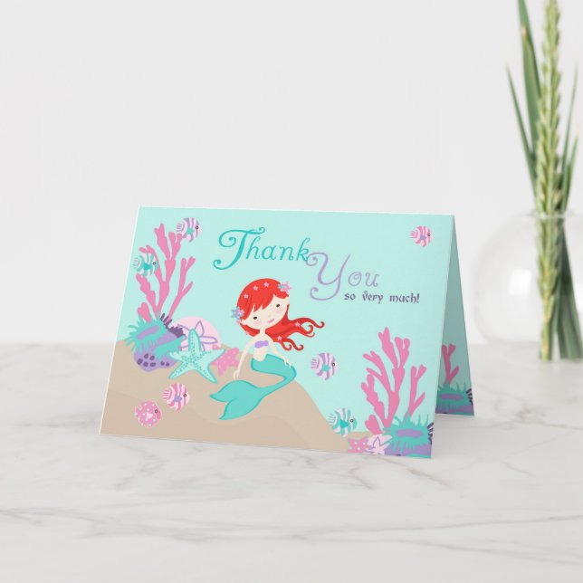 Little Mermaid TY Card 2 Auburn (Front)