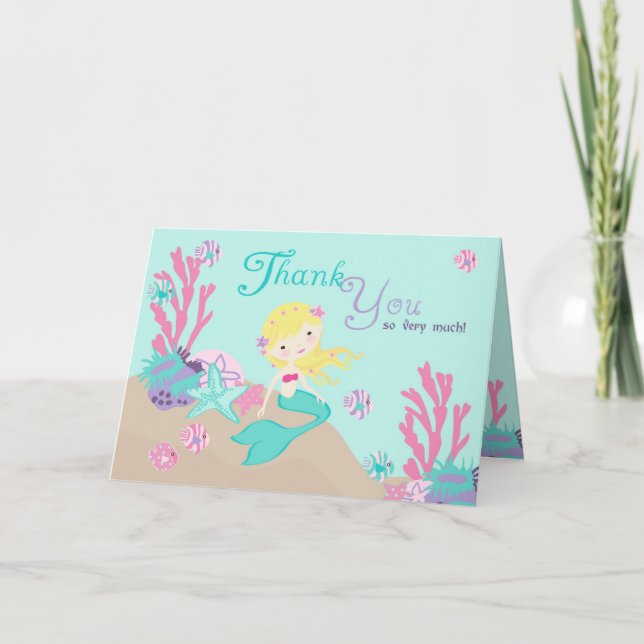 Little Mermaid TY Card 2 Blonde (Front)