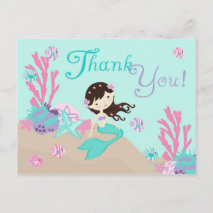 Little Mermaid TY Postcard Brunette