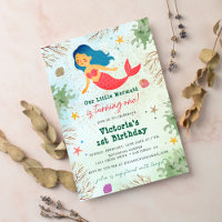 Little Mermaid Under The Sea Gold Glitter Birthday