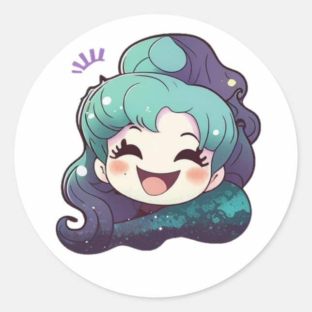 Little Mermaid Ursula Classic Round Sticker (Front)