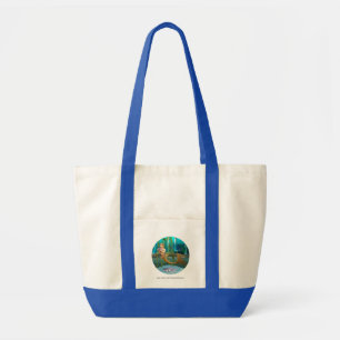 Little Mermaid with Anemone Flower Tote Bag