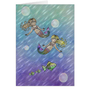 Little Mermaids Card by Molly Harrison