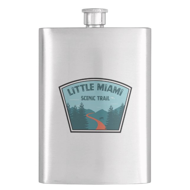 Little Miami Scenic Trail Hip Flask (Front)