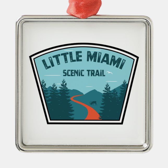 Little Miami Scenic Trail Metal Tree Decoration (Front)