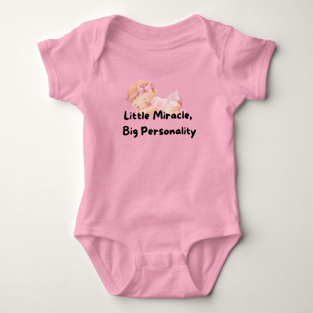 👶 "Little Miracle, Big Personalities" Baby Tee 🌟 (Front)