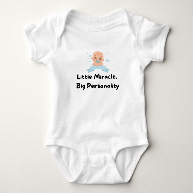 👶 "Little Miracle, Big Personality" Baby Tee 🌟 (Front)