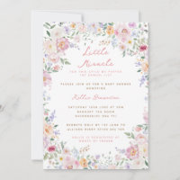 Little Miracle Pastel Flowers Baby Shower