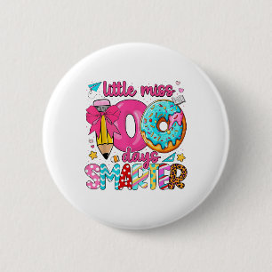 Little Miss 100 Days Smarter 100th Day Of School G 6 Cm Round Badge