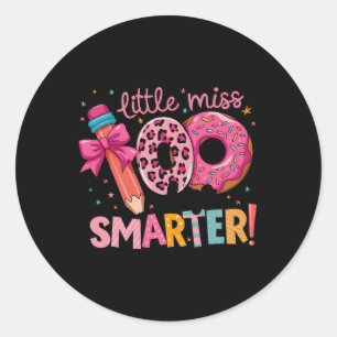 Little Miss 100 Days Smarter 100th Day Of School G Classic Round Sticker