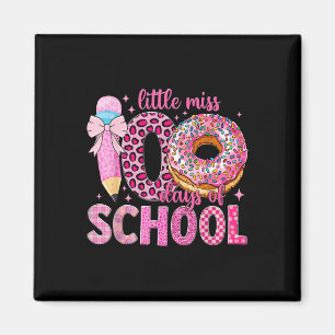 Little Miss 100 Days Smarter Girls Doughnut 100th Magnet