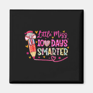 Little Miss 100 Days Smarter Leopard Pencil 100th Magnet