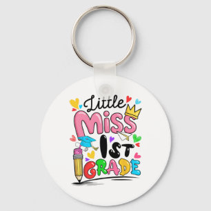 Little Miss 1st First Grade Cute Ck To School  Key Ring