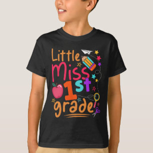 Little Miss 1st Grade First Day Of School Back To T-Shirt