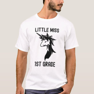 Little Miss 1St Grade Girls Unicorn Back To Scho T-Shirt