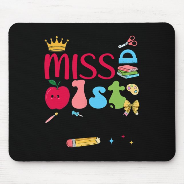 Little Miss 1st Grader First Day Of School First G Mouse Pad (Front)