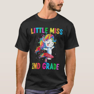 Little Miss 2nd Grade First Day Of School Unicorn  T-Shirt