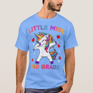 Little Miss 2nd Grade First Day Of School Unicorn T-Shirt