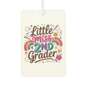 Little Miss 2nd Grade First Day of Second Grade Car Air Freshener
