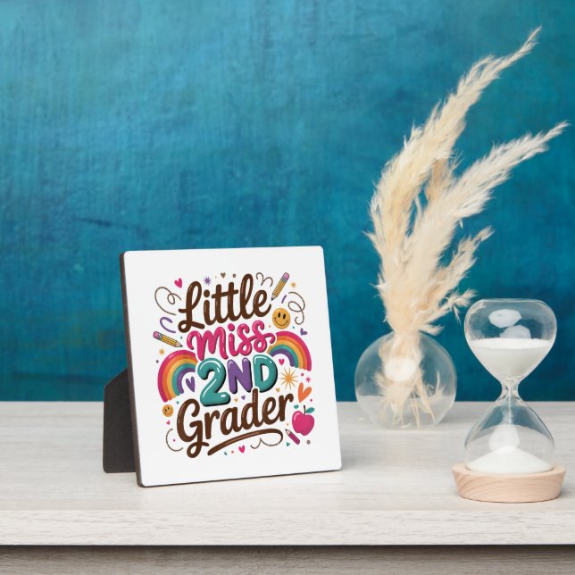 Little Miss 2nd Grade First Day of Second Grade Plaque (Insitu)