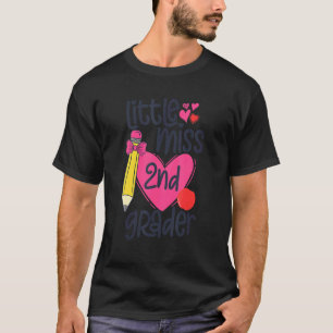 Little Miss 2nd Grader Back To School Second Grade T-Shirt